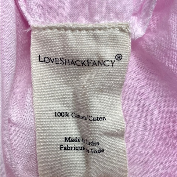 LoveShackFancy Dress Natasha Mini Tie Dye Ruffled Swiss Dot Lace Extra Large - Picture 12 of 16